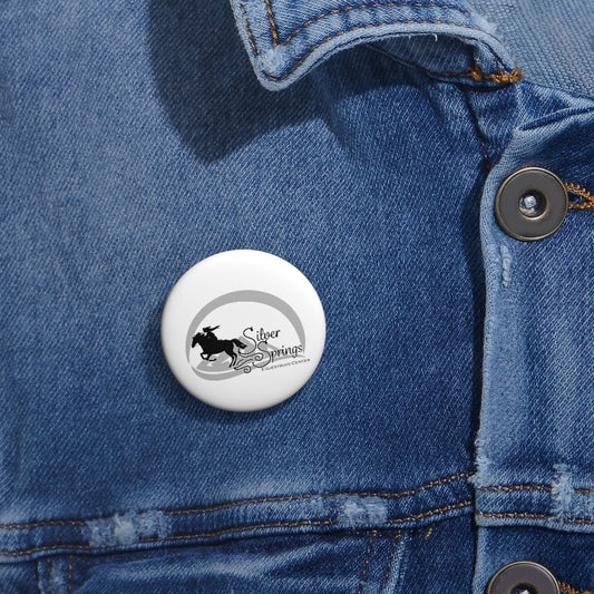 Silver Springs Script Logo - Custom Pin Buttons