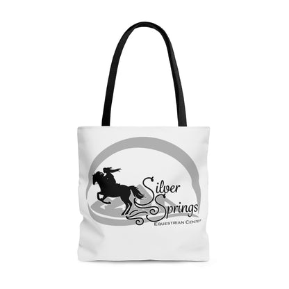 Silver Springs Script Logo AOP Tote Bag