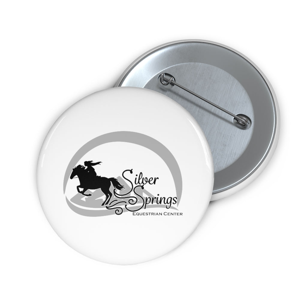 Silver Springs Script Logo - Custom Pin Buttons